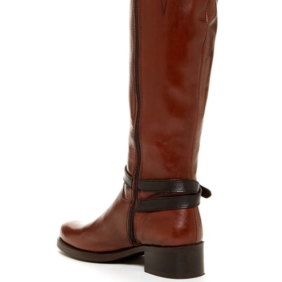 Catherine Malandrino New MILA Leather RIDING Tall BOOTS Brown/Black Women's 10 - Picture 4 of 16